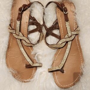Gold toe sandals